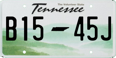 TN license plate B1545J