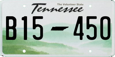 TN license plate B1545O