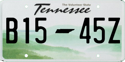 TN license plate B1545Z