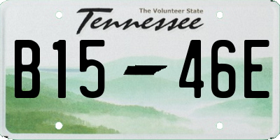 TN license plate B1546E