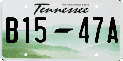 TN license plate B1547A