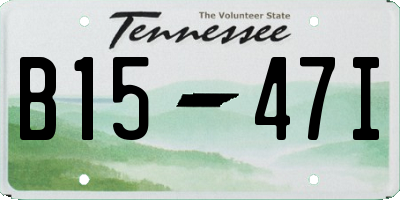 TN license plate B1547I