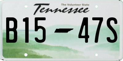TN license plate B1547S
