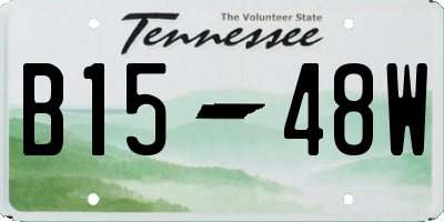TN license plate B1548W