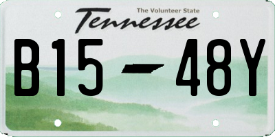 TN license plate B1548Y