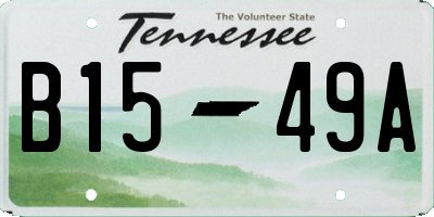 TN license plate B1549A