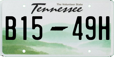 TN license plate B1549H
