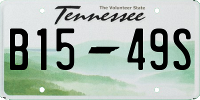 TN license plate B1549S