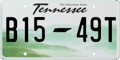 TN license plate B1549T