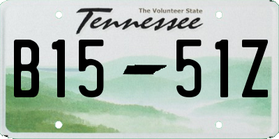 TN license plate B1551Z