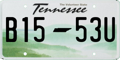 TN license plate B1553U