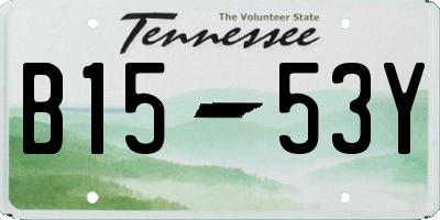 TN license plate B1553Y