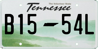 TN license plate B1554L