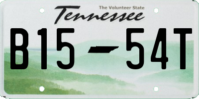 TN license plate B1554T