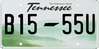 TN license plate B1555U