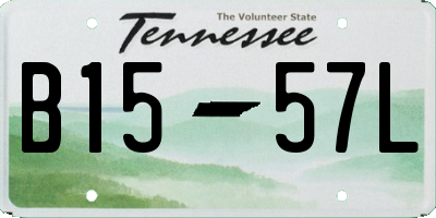 TN license plate B1557L