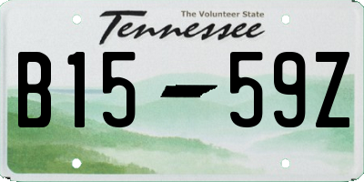 TN license plate B1559Z