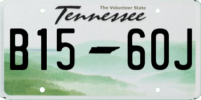 TN license plate B1560J