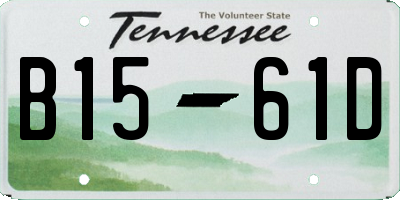 TN license plate B1561D