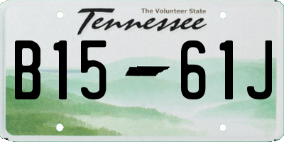 TN license plate B1561J