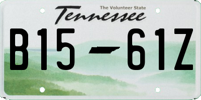 TN license plate B1561Z