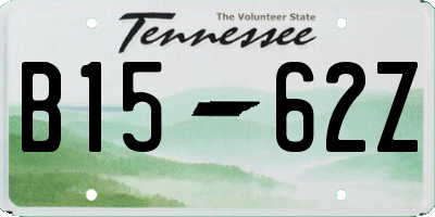 TN license plate B1562Z