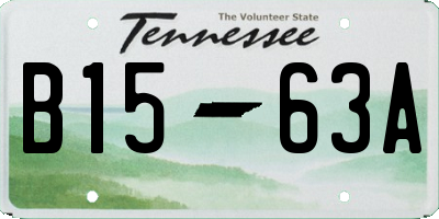 TN license plate B1563A