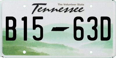 TN license plate B1563D