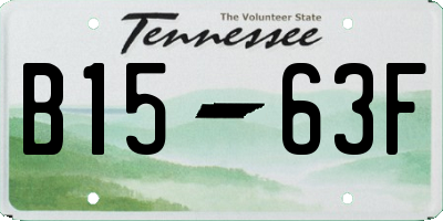 TN license plate B1563F