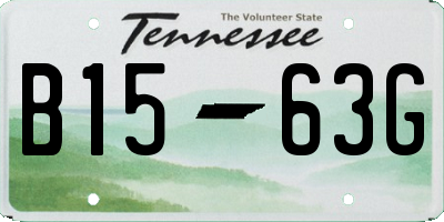TN license plate B1563G