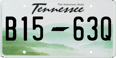 TN license plate B1563Q