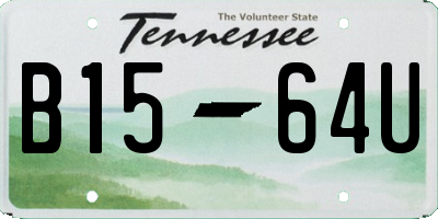 TN license plate B1564U