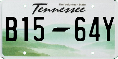TN license plate B1564Y