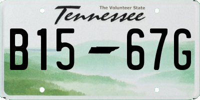 TN license plate B1567G