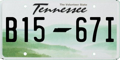 TN license plate B1567I