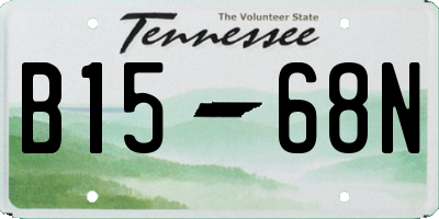 TN license plate B1568N