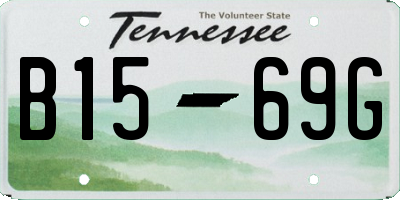 TN license plate B1569G