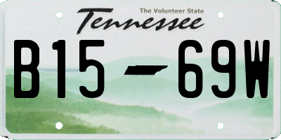 TN license plate B1569W