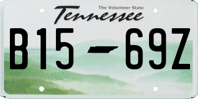TN license plate B1569Z