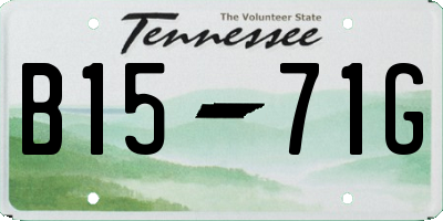 TN license plate B1571G