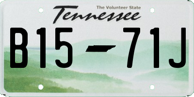 TN license plate B1571J