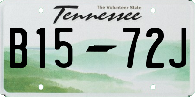 TN license plate B1572J