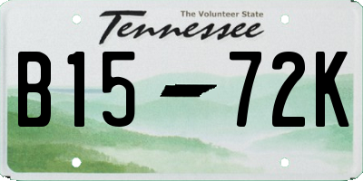 TN license plate B1572K