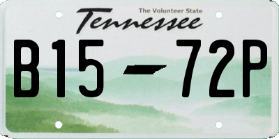 TN license plate B1572P