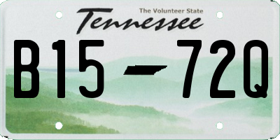 TN license plate B1572Q