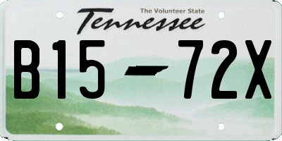 TN license plate B1572X