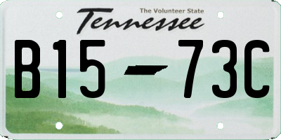 TN license plate B1573C