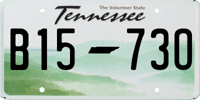 TN license plate B1573O