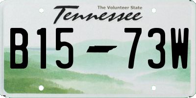 TN license plate B1573W