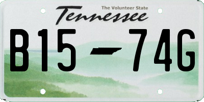 TN license plate B1574G